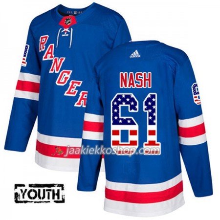 Lapsille NHL New York Rangers Pelipaita Rick Nash 61 Adidas 2017-2018 Sininen USA Flag Fashion Authentic Lapsille NHL New York Rangers Pelipaita Rick Nash 61 Adidas 2017-2018 Sininen USA Flag Fashion Authentic